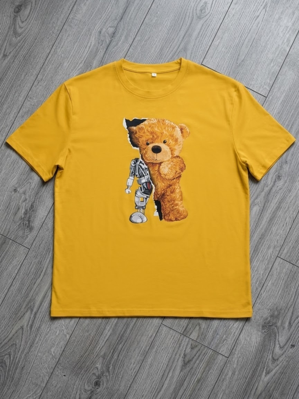 PacSun Yellow Teddy Robot Graphic Tee